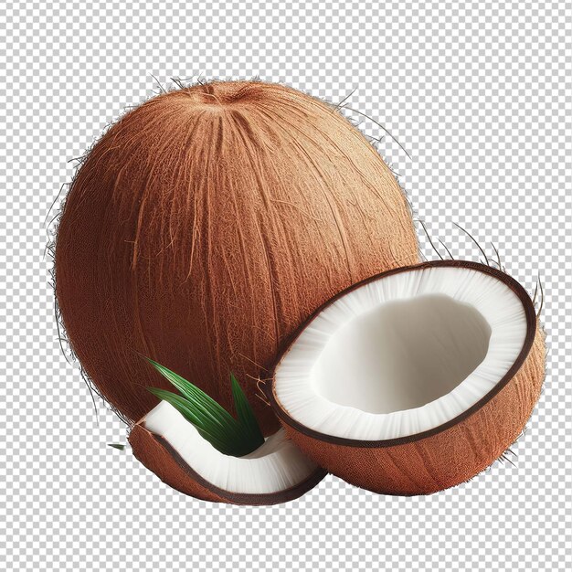 PSD clipart de coco exótico png