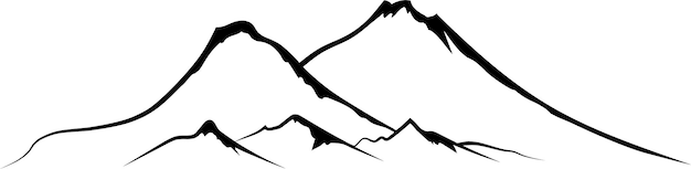 clipart de esboço de cordilheira