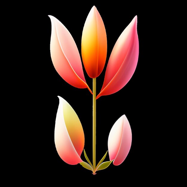 PSD clipart de tulipas