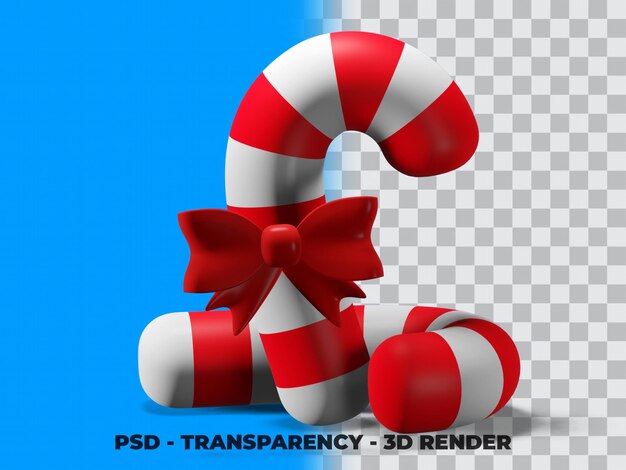 Clipart de dulces 3D con modelado de renderizado de transparencia psd premium
