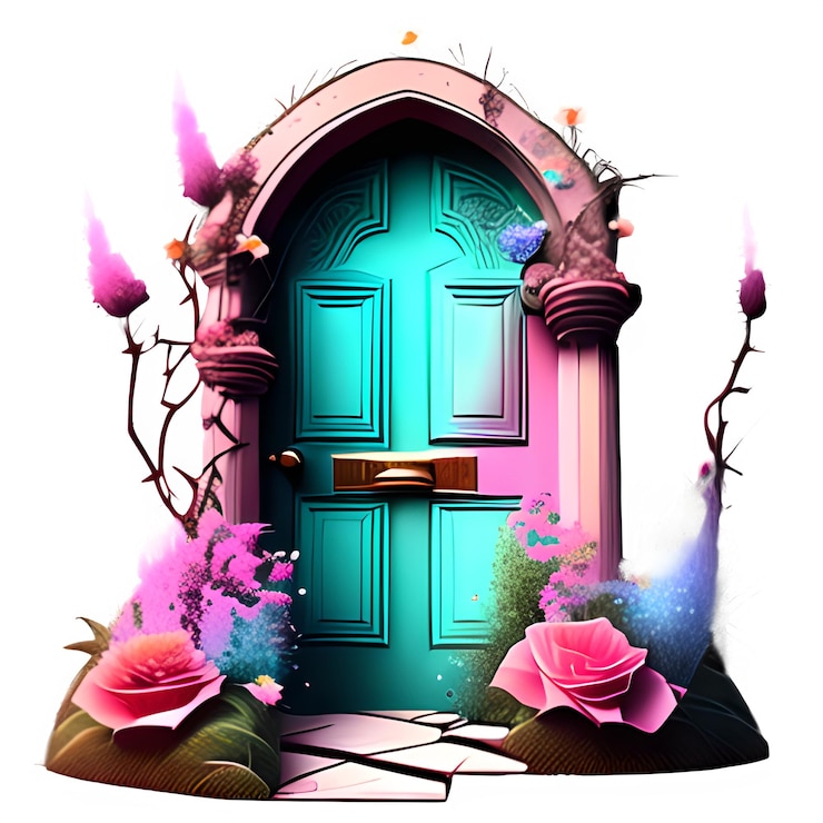 PSD clipart floreale per porte