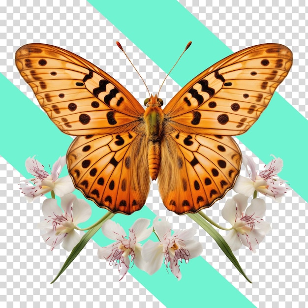 Clipart de mariposa en el fondo transaprent