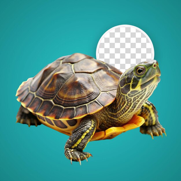 PSD clipart de tortue sur un fond transparent