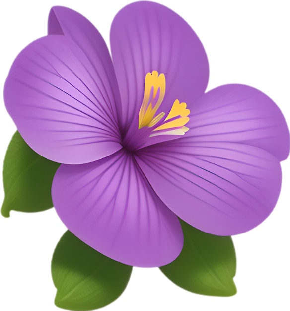 PSD clipart violeta um lindo ícone de flor violeta