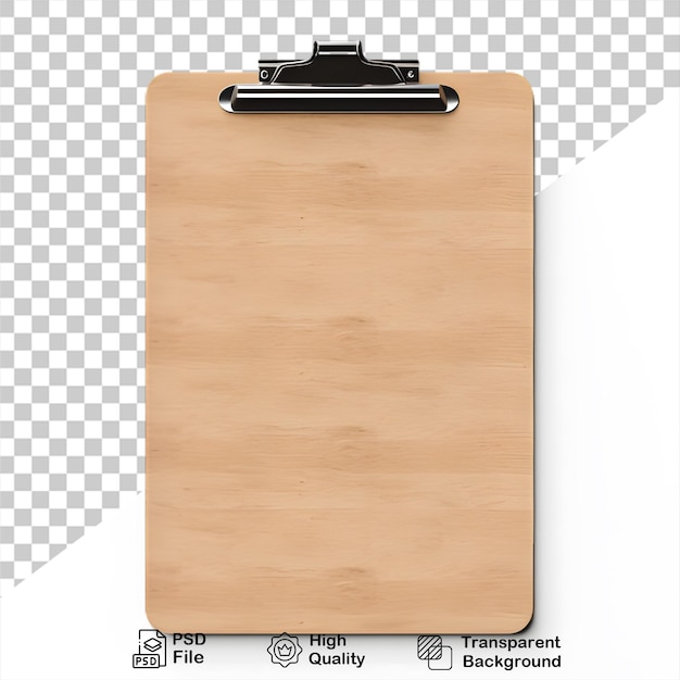 PSD clipboard de madeira isolado em fundo transparente inclui arquivo png