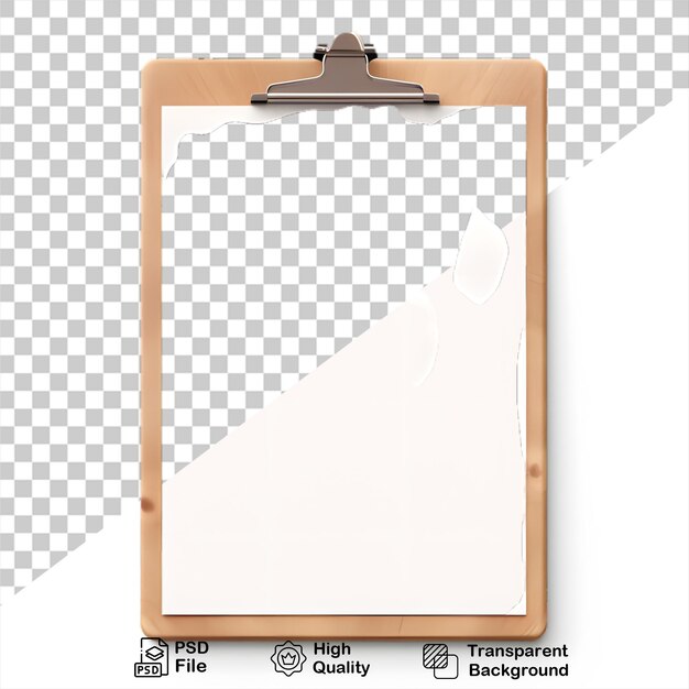 PSD clipboard de madeira isolado em fundo transparente inclui arquivo png