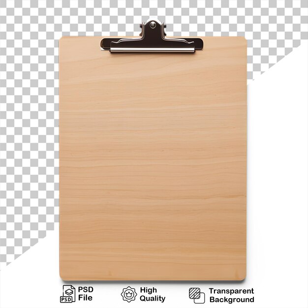 PSD clipboard de madeira isolado em fundo transparente inclui arquivo png