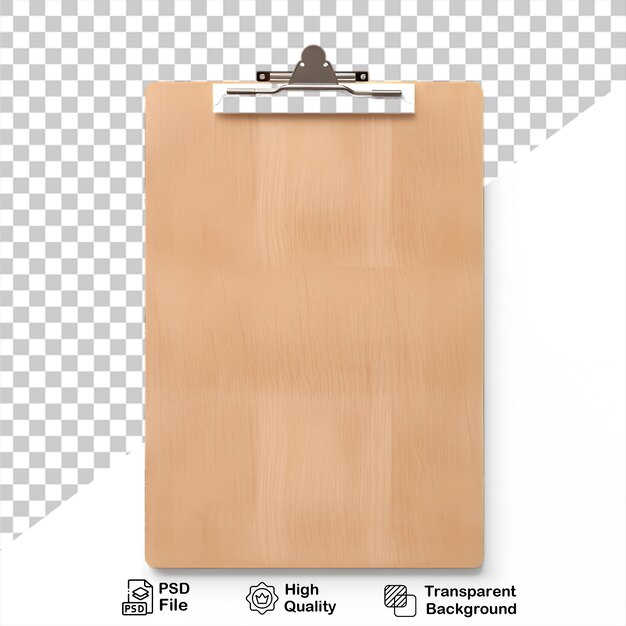 PSD clipboard de madera aislado en fondo transparente incluye archivo png