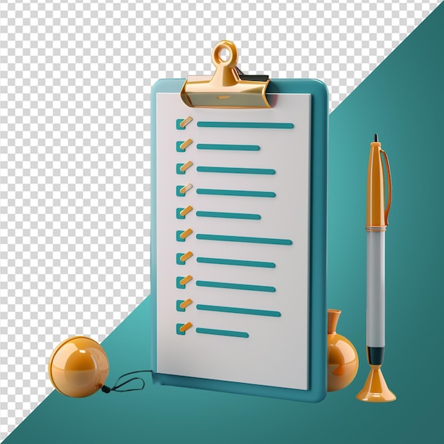 PSD clipboard mit stift png