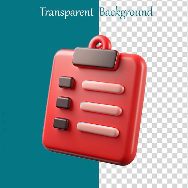 PSD clipboard con pluma y campana lista de comprobación de notificación formulario informe casilla de comprobación negocio fondo 3d