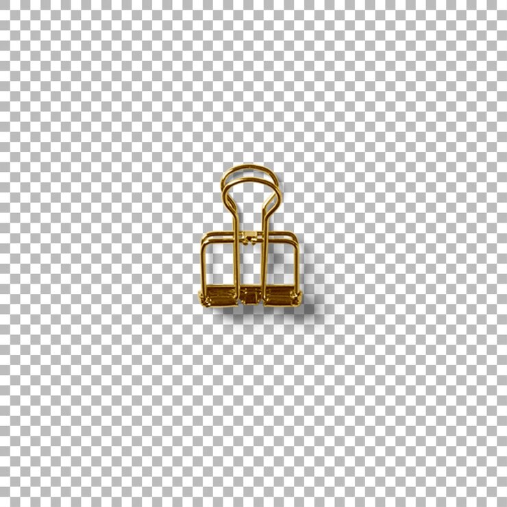 PSD un clipsador de oro comúnmente utilizado para mantener juntas las hojas de papel