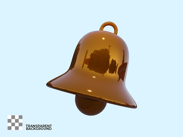 Cloche De Bronze De Rendu 3d