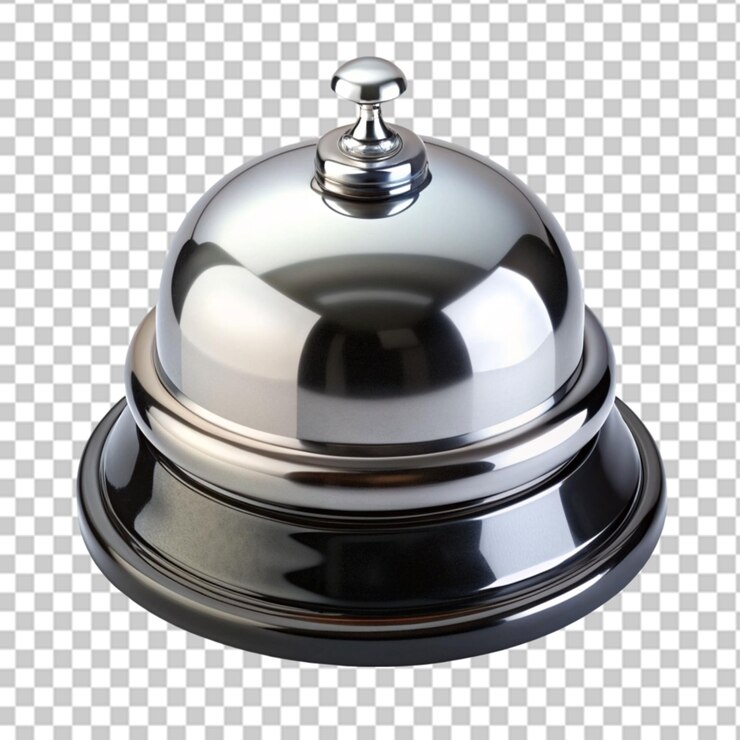 Cloche de service PSD sur fond transparent