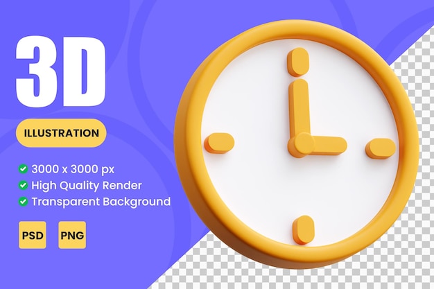 clock 3d icon illustrations