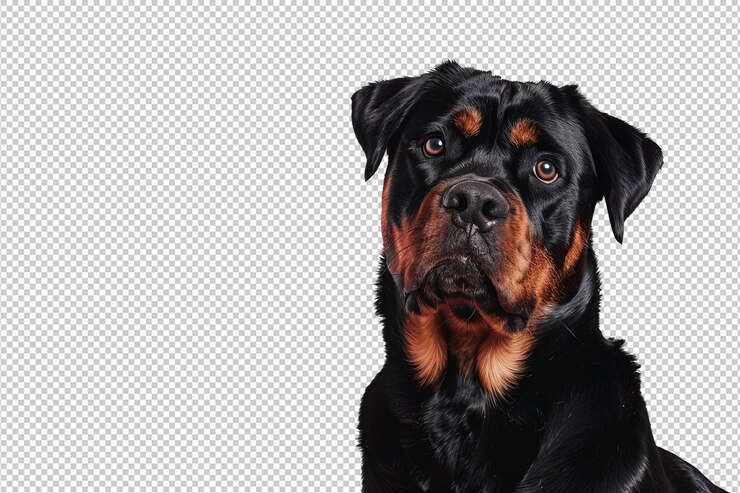 PSD un close de un rottweiler