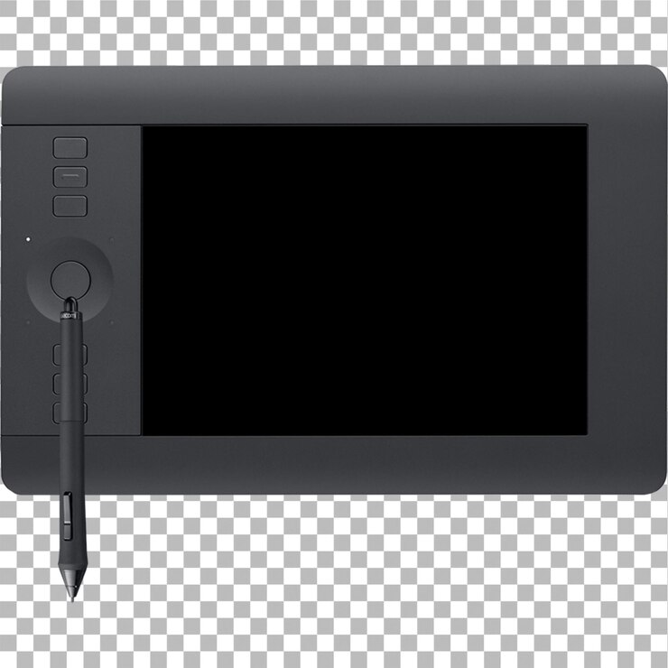 PSD close-up-ansicht isolierte designer-tablette auf schlichtem hintergrund wird für ihr element design entsprechen