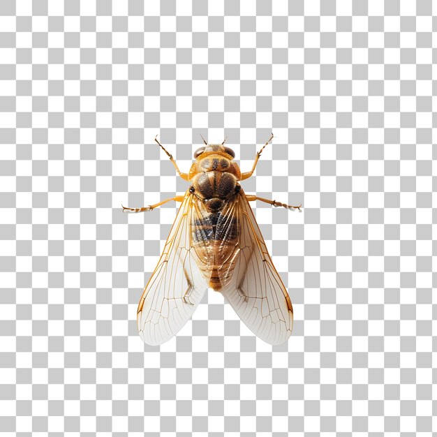 PSD close-up de mosca em fundo branco