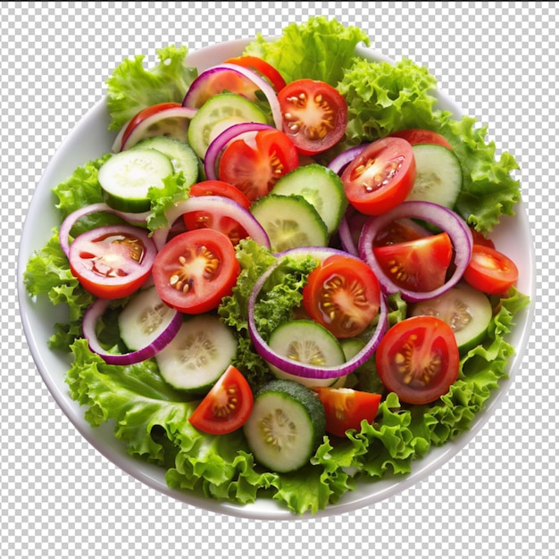 PSD close-up de salada grega com queijo feta, tomates cereja e alface