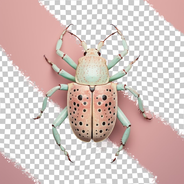 PSD close-up de um artrópode em um transparente possivelmente um inseto ou uma aranha