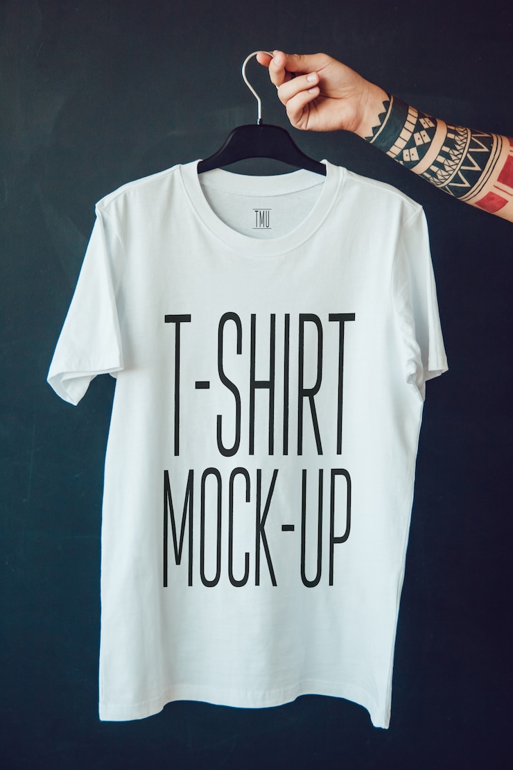 PSD close-up de uma maquete de t-shirt