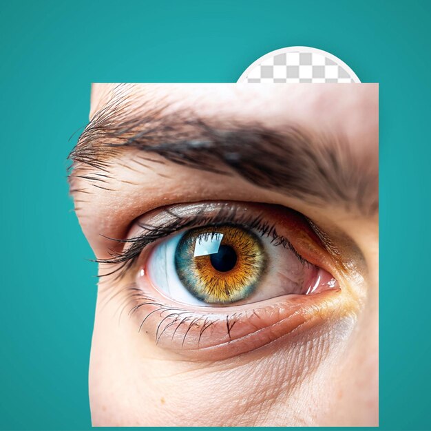 PSD close-up de uma mulher de olhos azuis olhando para a câmera gerada por inteligência artificial