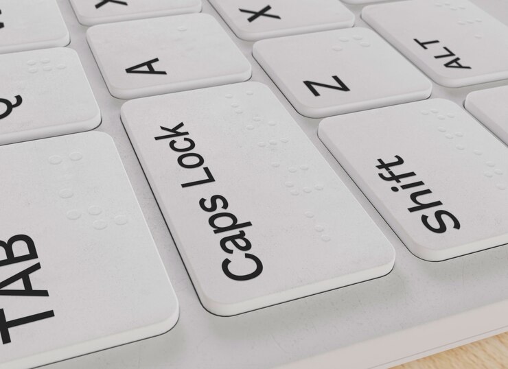 PSD close-up desain mockup tombol keyboard