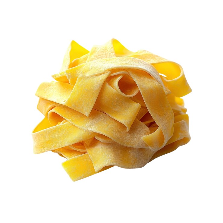 PSD close-up di pasta di papardelle cruda non cotta
