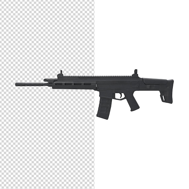 Close-up em arma isolada Premium Psd