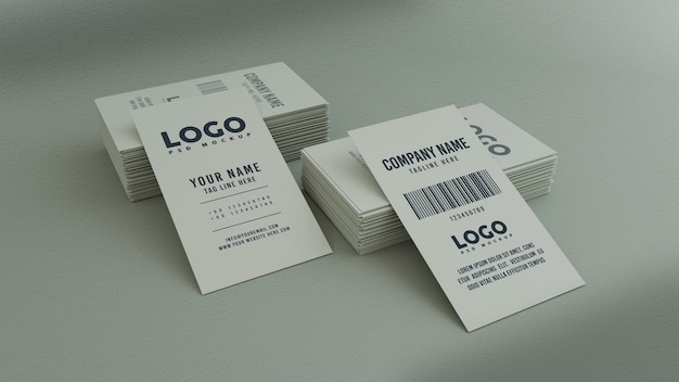 Close-up em clean business card mockup