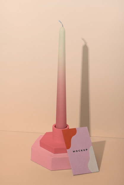 PSD close-up em modelo de vela
