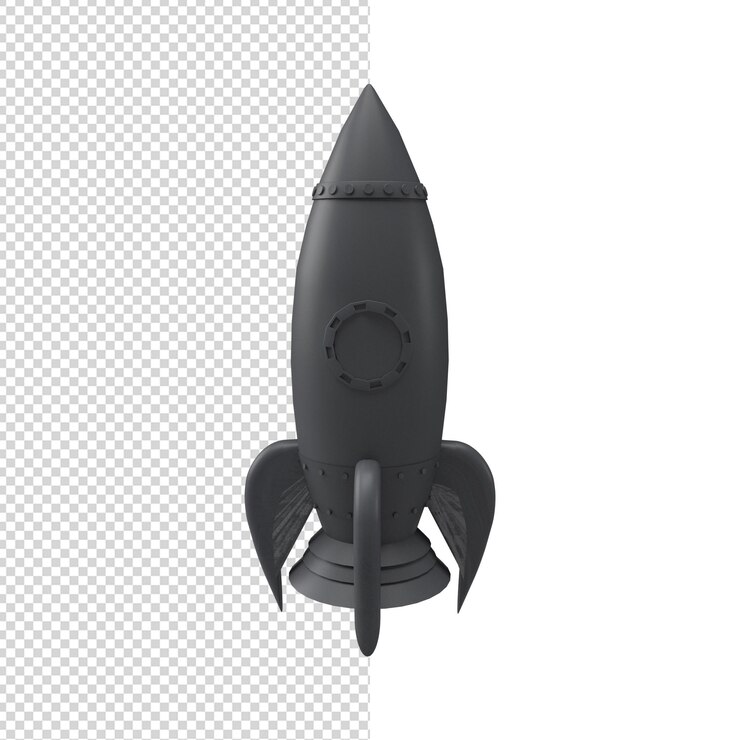PSD close-up em rocke 3d isolado premium psd
