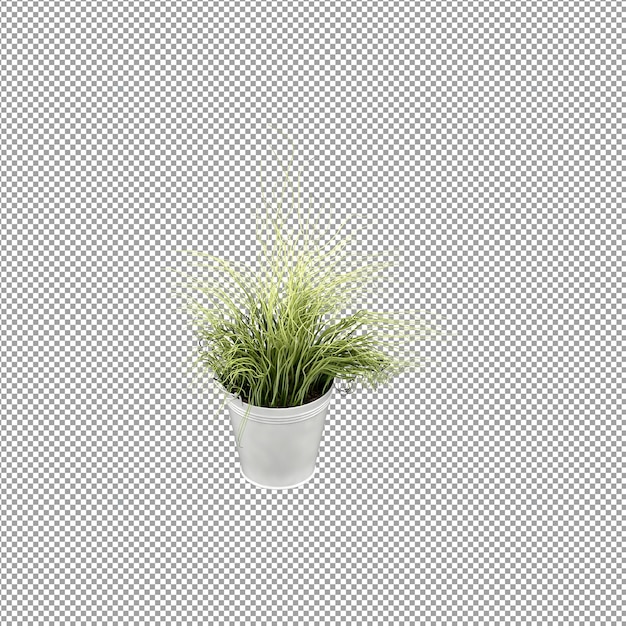 Close-up em uma flor em um vaso em renderização 3d