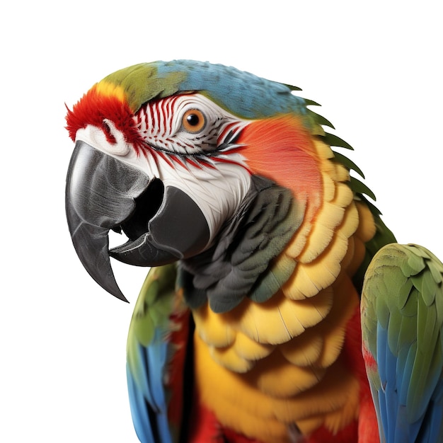 PSD close-up macaw isolado fundo transparente ai generativo