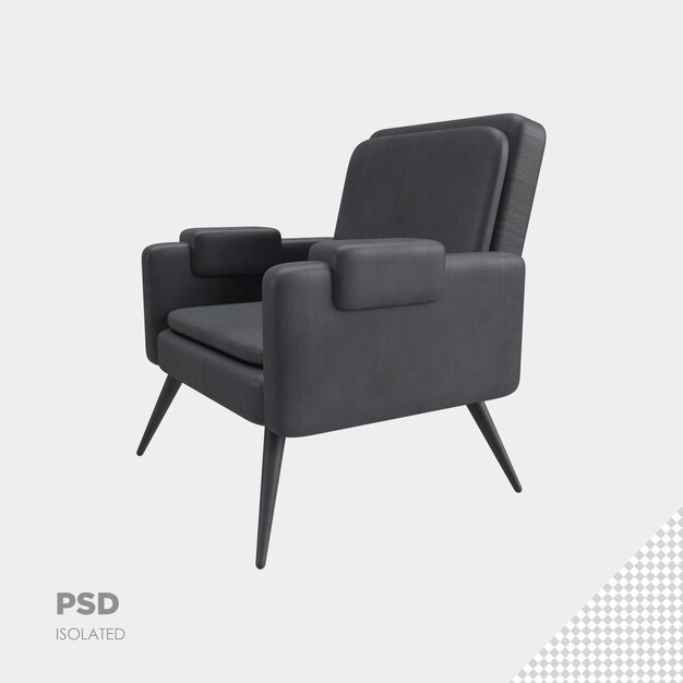 Close-up na cadeira do sofá 3d isolado premium psd