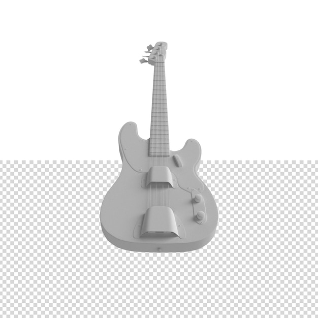 PSD close-up na guitarra isolada