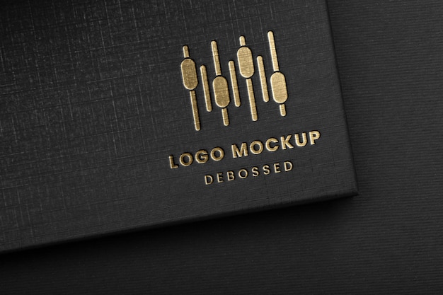 Close-up na maquete do logotipo