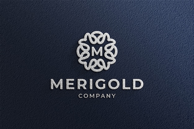 Close-up no 3d embossed logo mockup