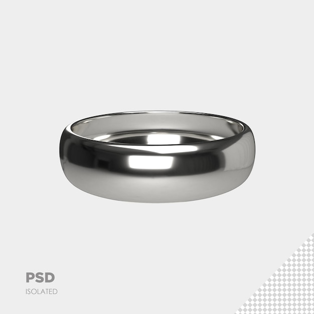 Close-up no anel 3d isolado premium psd