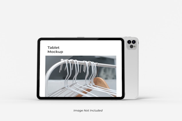 Close-up no tablet device mockup isolado