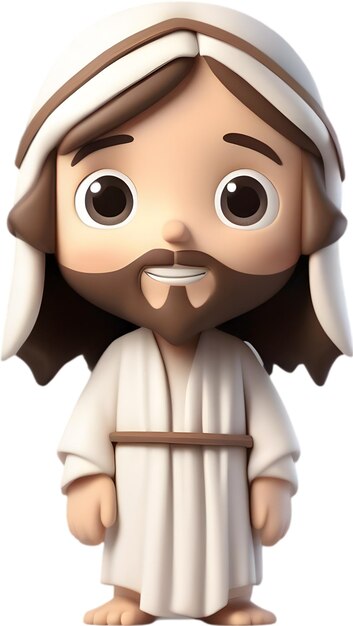 PSD close up of cute cartoon jesus christ icon