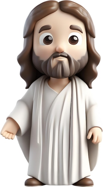 PSD close up of cute cartoon jesus christ icon