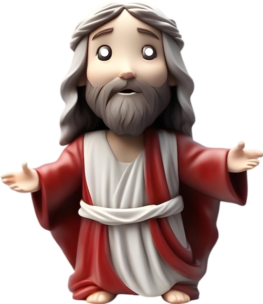 PSD close up of cute cartoon jesus christ icon