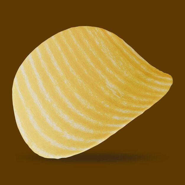 Close-up of a Delicious Wavy Potato Chip