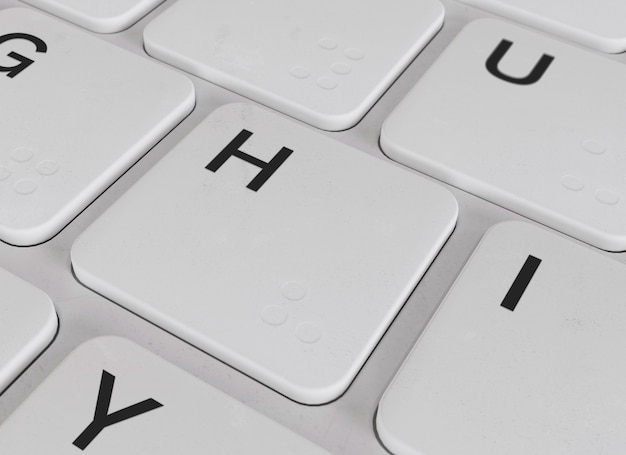 close-up of keyboard buttons mock-up design