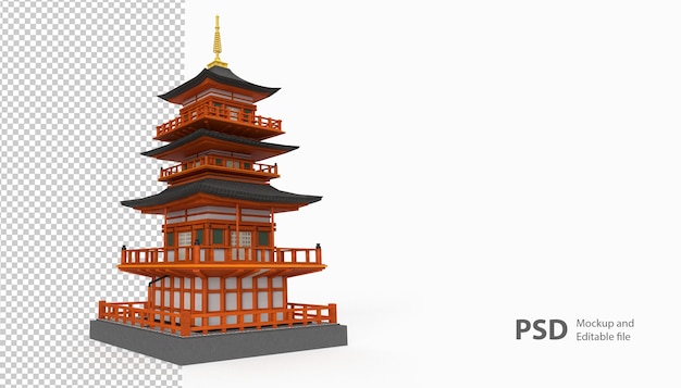 Close up on chinese temple isolated