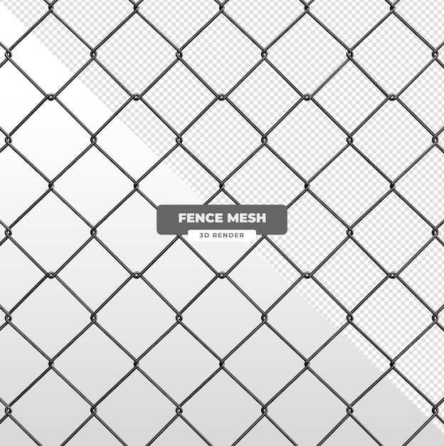 close-up view of a 3d rendered chain link fence