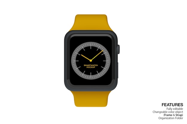 Close-up vista da maquete smartwatch