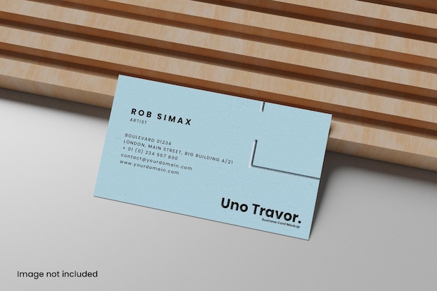 Closeup business card mockup para apresentar seu logotipo ou projeto aos clientes