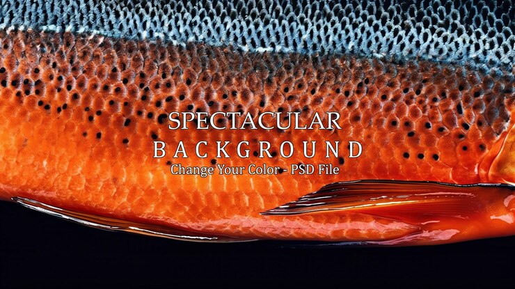 PSD closeup della consistenza della pelle del salmone