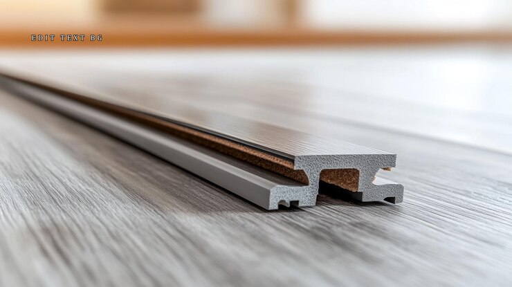 PSD closeup della striscia di transizione per pavimenti laminati
